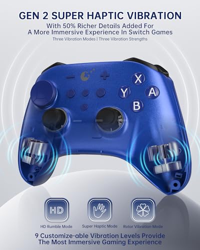 Image of GuliKit TT MAX Wireless Controller (Blue)-720 TMR Joystick, 950mAh
