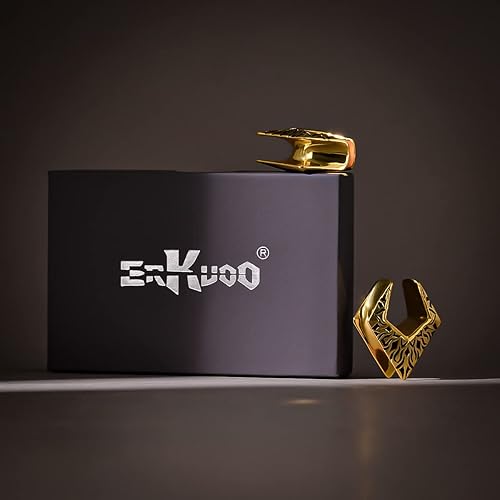 Miniatura 7 de ERKUOO 2 piezas de dilatadores de oreja de rombo, dilatadores de oreja, dilatadores de oreja, aretes de joyería para hombres y mujeres