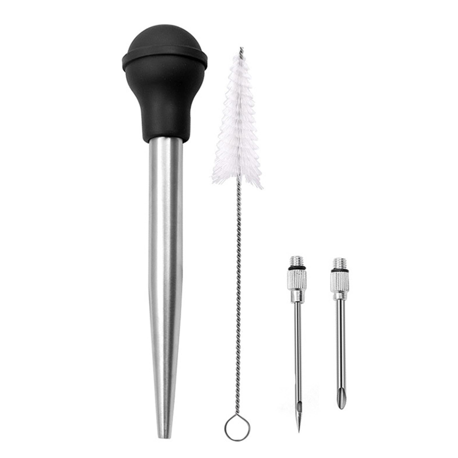 XUZHID Seasoning Syringes?Stainless Steel Turkey Baster Tool Set Marinade Injectors Needle and Brush Thanksgiving Accessories for Cooking