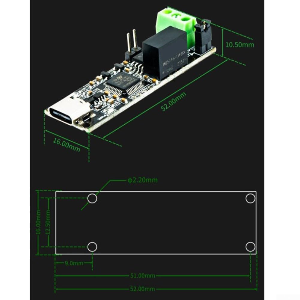 CANable V2.0 Pro USB CAN Analyzer Adapter mit High-Speed-Datenübertragung bis zu 5 m Baud und Isolierung für Motor und industrielle Nutzung (CANable V2.0 Pro)