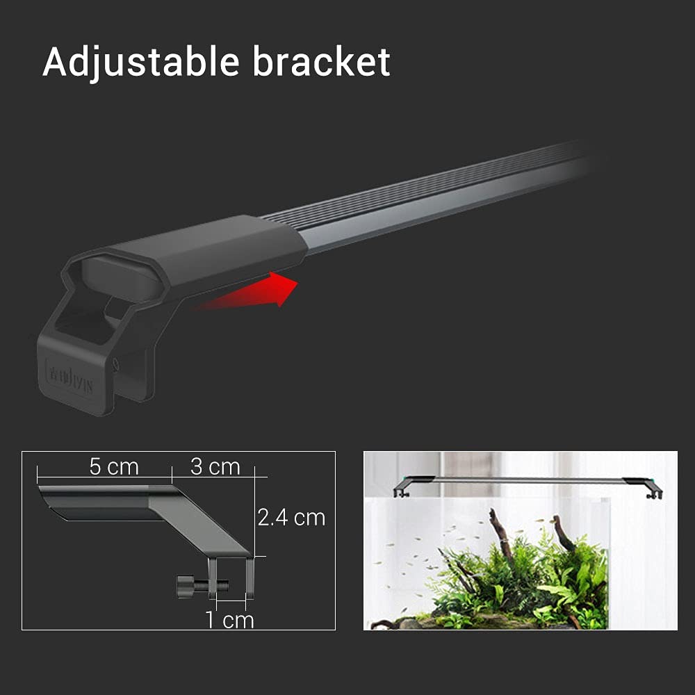 Aquarium LED Éclairage des réservoirs de Poisson 110-240V / 50-60Hz Aquarium LED Éclairage LED Aquarium Lampe de Lampe de Lampe de Lampe de plongée étanche 1.1cm Lampe Aquarium