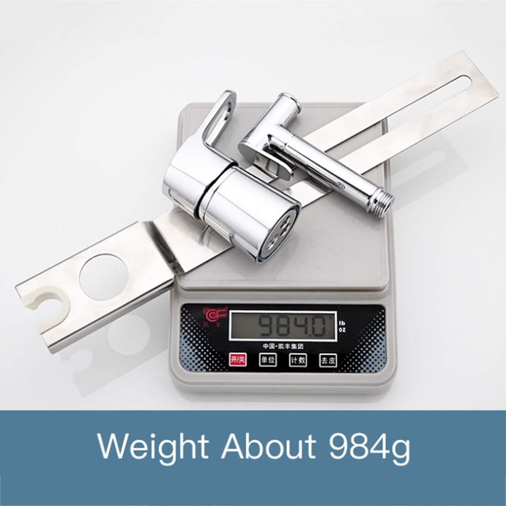 Bidet Sprayer Brass Chrome Portable Cloth Diaper Washer Shower Sprayer Set Wall Mount Toilet Bidet Attachment Pressure Sprayer with Cold and Hot Water