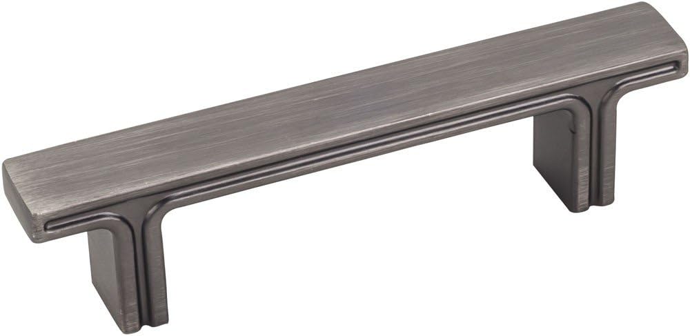 Jeffrey Alexander 867-3BNBDL Anwick 4-5/16 L Rectangle Cabinet Pull - 3 Center-to-Center in Brushed Pewter