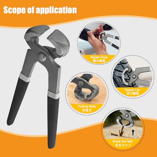 Image of BOOSDEN Nail Puller,8 inch, Nail Remover,Nippers,Cutting Pliers,Carpenter Tools,Staple Puller,End Cutting Pliers,Nail Remover,Nail Pliers Cats Paw Nail Puller,Nail Pulling
