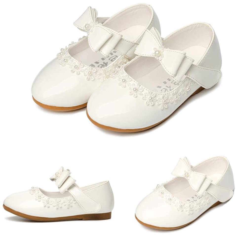 Ragazze Mary Jane Scarpe Principessa Scarpe Ragazza Ballerina Battesimo Decorazione Floreale Comunione Cerimonia Nozze Scarpe