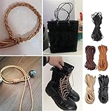 Lederschnur Rund 2mm×5m,Lederband Lederriemen Classic Kette,Lederschnur Lederband aus echt Leder für DIY Schmuck Wie Armbänder Handwerk Schlüsselband Armband Schmuck,Halsketten-Schwarz