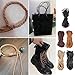 Lederschnur Rund 2mm×5m,Lederband Lederriemen Classic Kette,Lederschnur Lederband aus echt Leder für DIY Schmuck Wie Armbänder Handwerk Schlüsselband Armband Schmuck,Halsketten-Schwarz