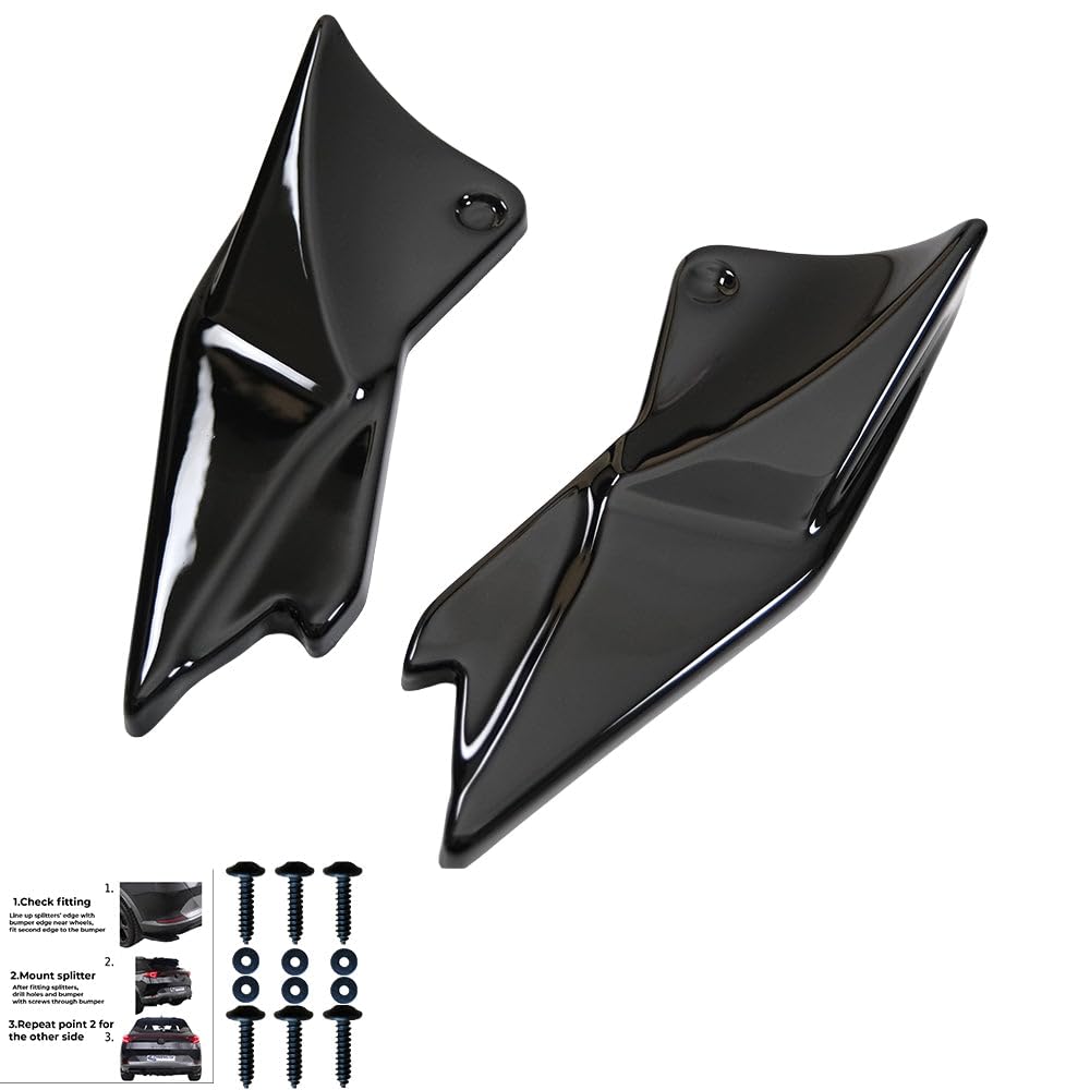 Difusores Laterales Traseros Oneway compatibles con Cupra Formentor 2020-2024 y Facelift 2024- - Versión 3 - Negro Brillante