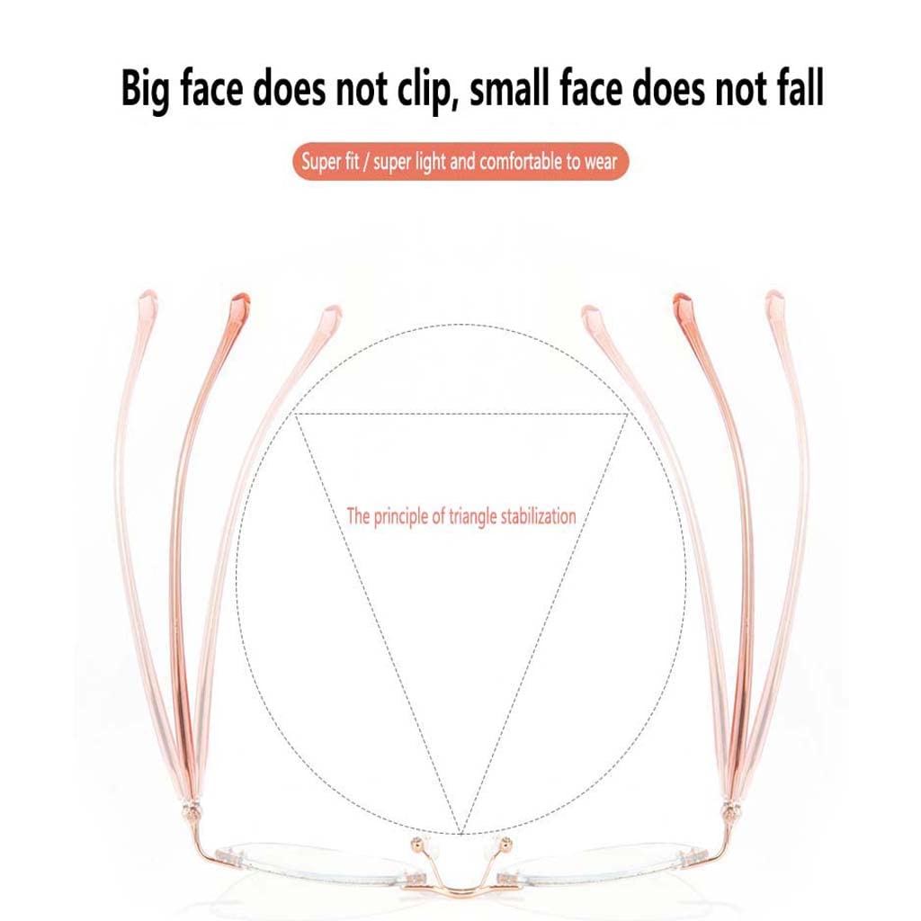 WZX Lentes de Lectura de luz Azul Anti-luz de Uso Dual lejano y cercano para Reducir la Fatiga Ocular Lentes Transparentes antirreflejos Las Mujeres Ven multifocales progresivos lejanos y cercanos