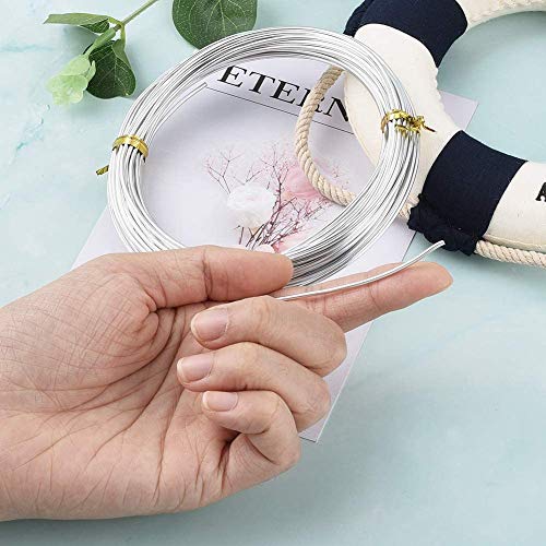 Image of Beadsnfashion 10 Meters Aluminium Craft Wire 1.5mm Silver Color for DIY Art & Craft Projects, Wire Wrapping, Jewellery Design, Flower Decoration, Floral Arrangement and Handmade Craft Supplies