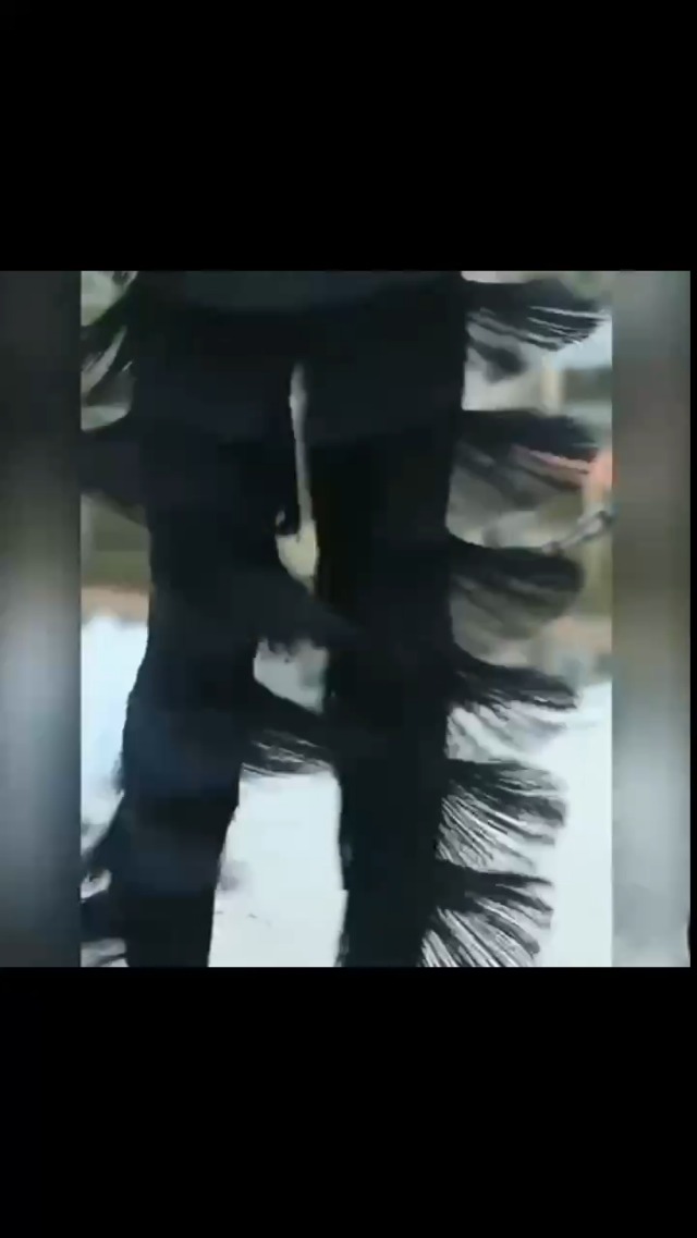 Pantalon Danse Latine Femme Avec Pompons - Noir Taille Haute - Rumba Salsa Tango - 95% Polyamide 5% Élasthanne