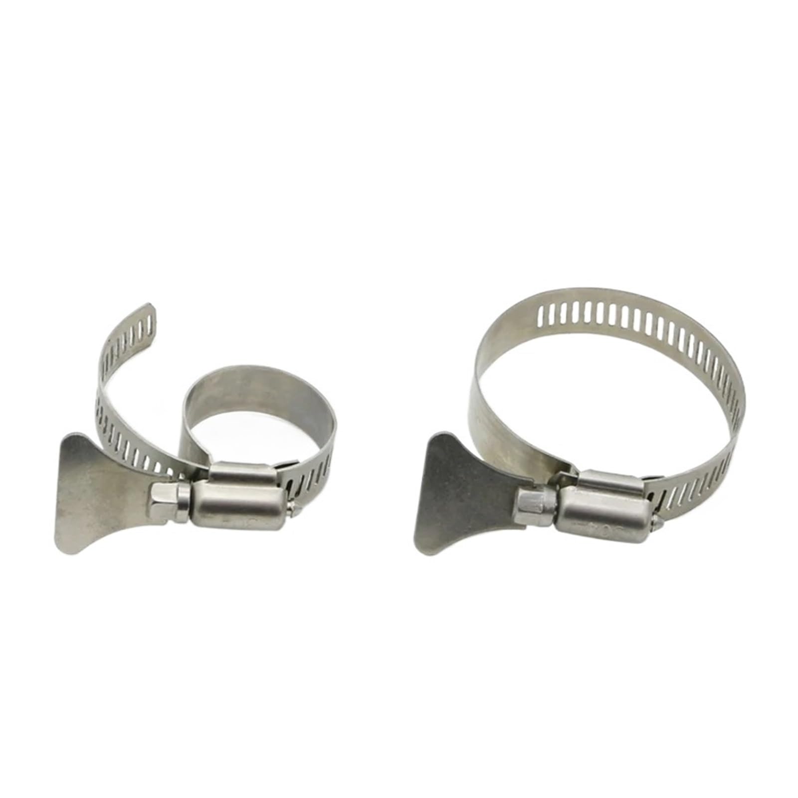 Stainless Steel Pipe clamp 304 Stainless Steel Water Pipe Clamp Trachea Clamp Fixed Locking Clamp with Handle Throat Hoop Hand Twist Pipe Hoop Oil Pipe(141-165mm (2Pcs))