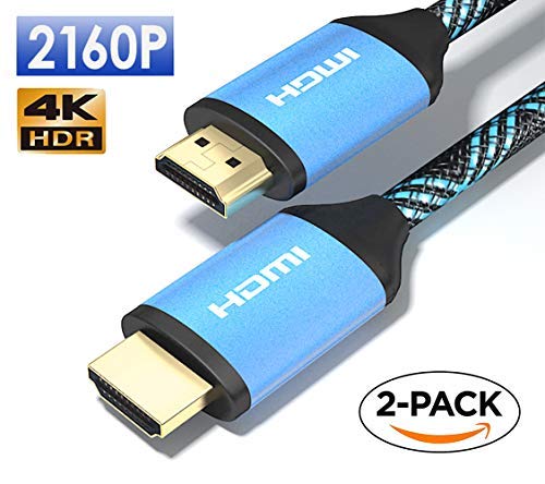 FASTSEVEN 4K HDMI Cable 6ft 1 Pack, Braided Nylon, Shielded, hdmi 2.0 High Speed, 18Gbps 4K 60HZ HDR, 2160P, ARC, HDCP 2.2, hdmi to hdmi, for Laptop, Monitor, PS4, PS5, Xbox, UHD TV Apple TV & More
