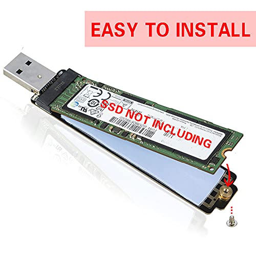 Adaptador M.2 a USB 3.1 para SSD NVMe y SATA, Negro miniatura 5