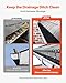 VEVOR Gutter Brush, 4.33 inch Diameter 30 Feet Total Length Gutter Cleaning Tools, Ground-Level Brush Leaf Guard for 5 Inch Gutters, Easily Clear Roof Leaves and Debris, 10 Pack