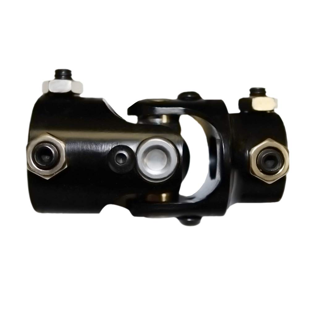 DEMOTOR PERFORMANCE Steering U Joint 1" DD X 3/4" DD Black Steel Hot Rod Column U Joint