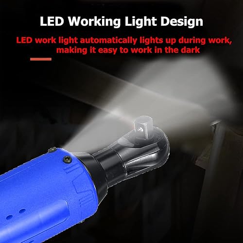 Miniatura 6 de Juego de llaves de trinquete eléctricas inalámbricas de 38 pulgadas, juego de llaves de trinquete de potencia de disparo de velocidad variable