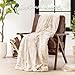 Chanasya Premium Wolf Faux Fur Throw Blanket - Soft, Fuzzy Sherpa & Minky Throw Blanket - for Bed or Couch - 50