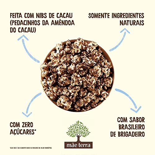 Mãe Terra Pipoca Doce Pronta Brigadeiro Zero Açúcar 40 g