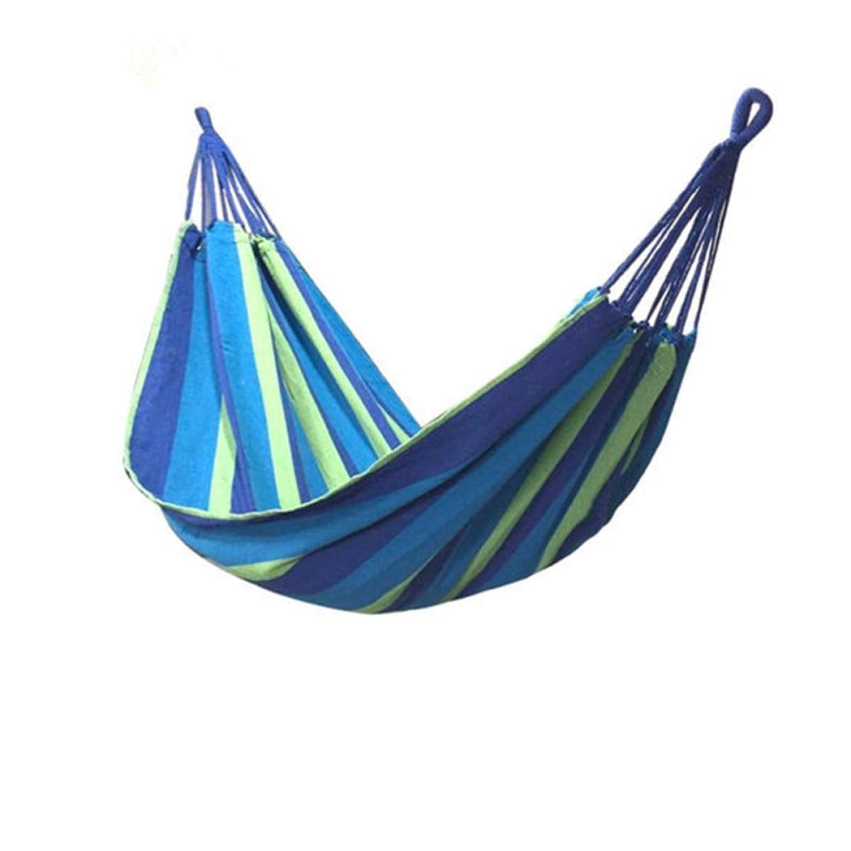 Hamaca de Lona de Doble Grosor Azul 1 Pieza con Dos Cuerdas