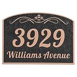 Personalized Address Plaque Sign - Custom House Number Sign Plate Metal Imitatation Street Name Plaq