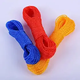 Corda para Varal 30 metros de Nylon Reforçada - Kit com 3 Unidades Coloridas 10 Metros Cada Resistente ao Sol e Chuva Ideal para Uso Interno e Externo Alta Durabilidade e Fixação Segura