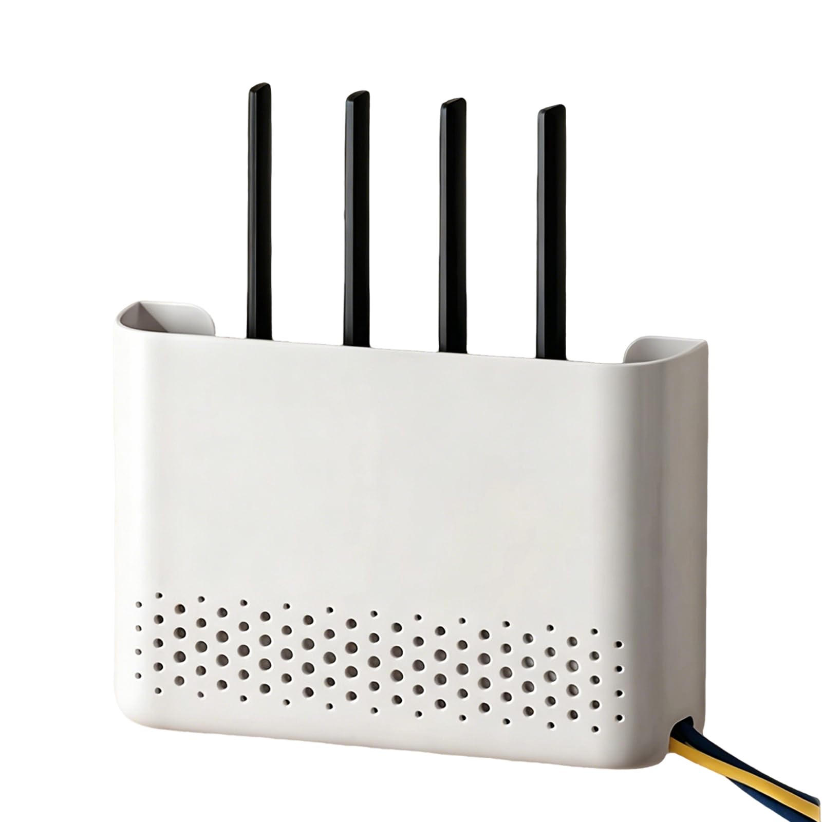 Generisch Router Box Wandmontage 22×30 cm, Router Verstecken Aufbewahrungsbox, WLAN Box Verstecken mit Kabelmanagement, Router Schrank Kunststoff für Zuhause (Weiß)
