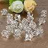 16 Stems Acrylic Crystal Flower Bouquet - Silver Glitter Berry Branches With Beaded Design | Artificial Floral Arrangement For Wedding & Home Decor