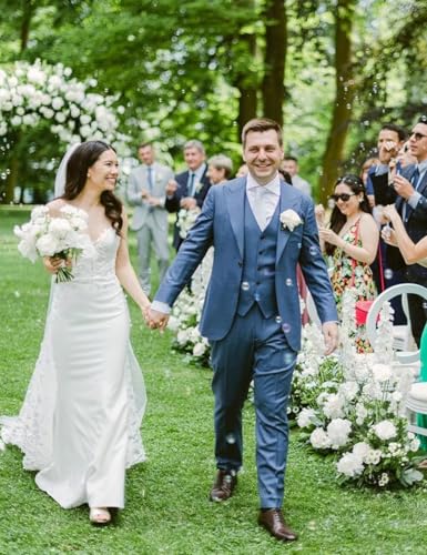 Men's Suit Slim Fit 3 Piece Suits for Men Wedding Groomsmen Suit Formal Business Prom Tuxedo Dinner Party4