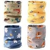4 Stück Loop Schal Kinder Schlauchschal Baumwolle Neck Warmer Schlauchschal Kinder Halstuch Nackenwärmer Winddicht Halstücher Multifunktionstuch Baby Jungen Mädchen für Winter, Frühling, Herbst
