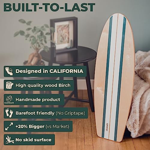 Staash® - Surf Balance Board Kit - Incl. Cork Roller + Mate + Wooden Board & Free Training Program #TOP3