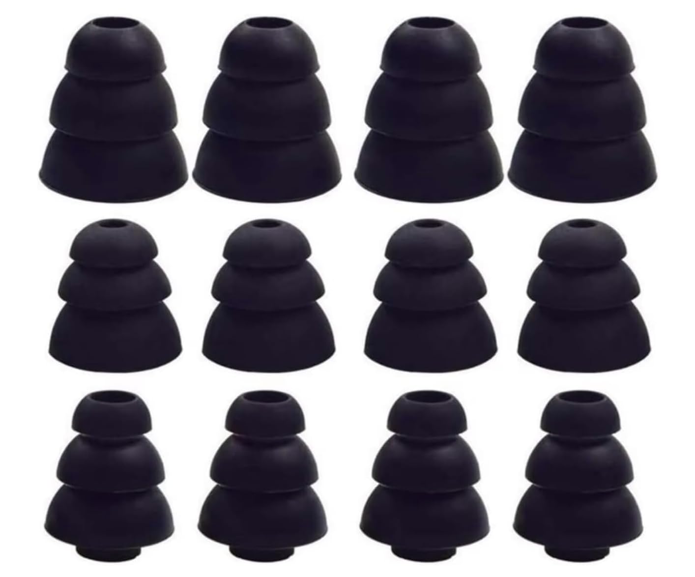 6 Paia | Ricambio Tappi per Orecchie Tappi per Orecchie Silicone 3 Flange compatibili con Maggior Parte delle Cuffie In-Ear | Isolamento Acustico | S/M/L 3 Diverse Misure
