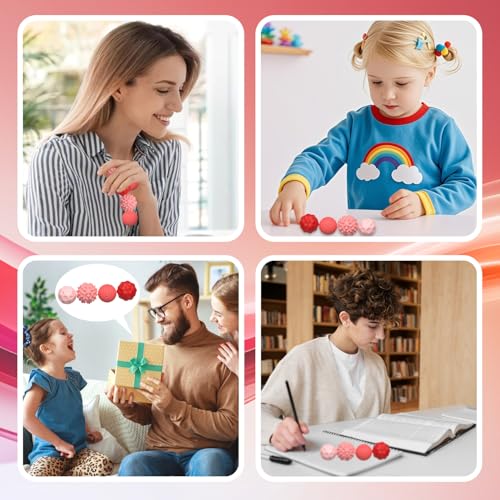 Magnetische Fidget Toys, Magnetkugeln Stressball, Magnetischer Akupressurball aus Silikon, Silikon Sensorik Bälle, Sensorischer Ball für Erwachsenem, Anti-Stress Fidget Toys für Stress, Angst