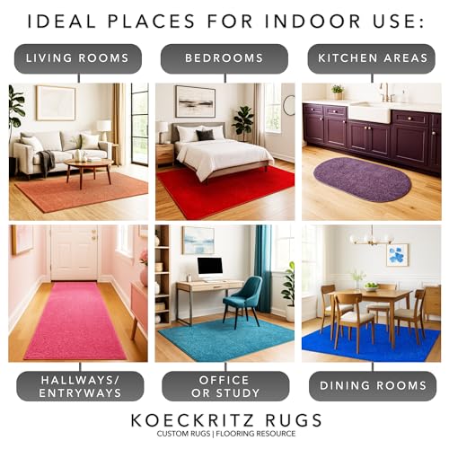 Tapete decorativo Koeckritz rojo de poliéster miniatura 3