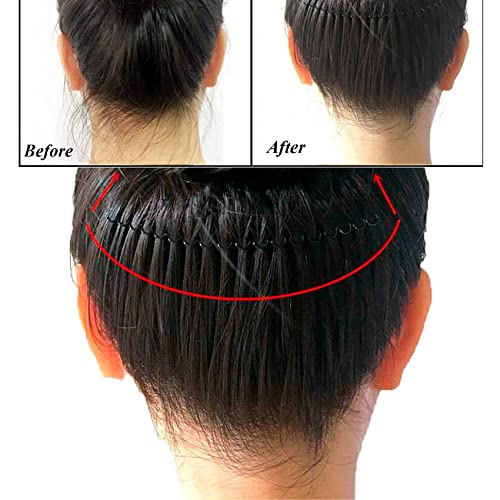 Feelingwarm U Shape Hair Finishing Fixer Comb, 6 Pieces Bobby Bangs Holder Styling Tool Stretchable Hair Pin U Shape Wavy Comb Clips Spring Headband Circle Styling Black Pins Bun Hairpins For Women Girl thumb #4