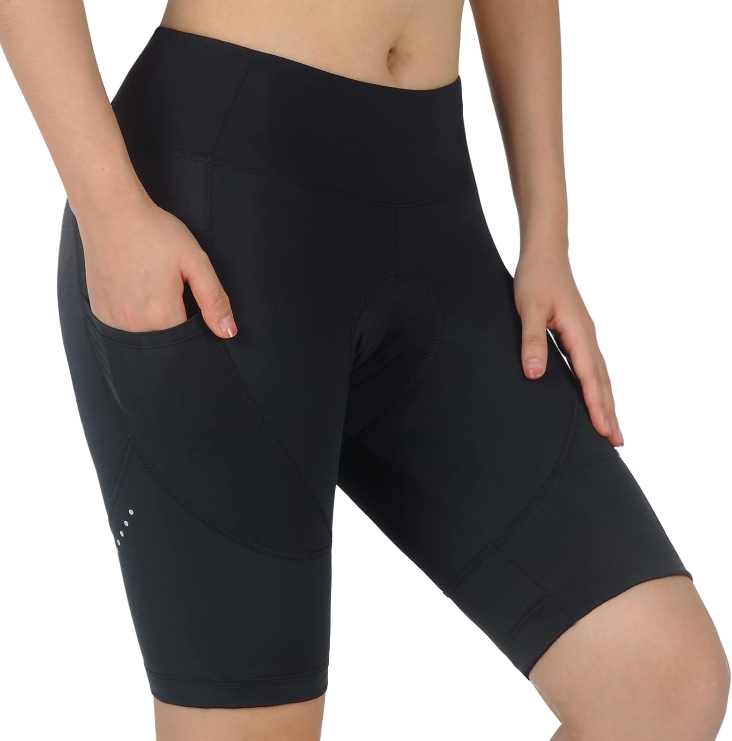 beroy Women Bike Shorts with 4D Padding,Cycling Shorts for Women Black-531 Small
