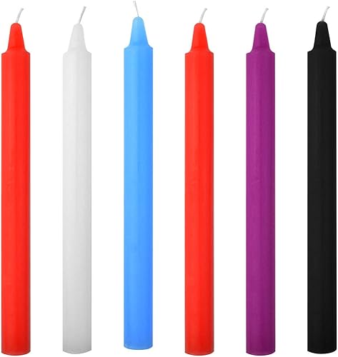6 velas de baja temperatura, velas románticas de 7 pulgadas de bajo calor, 5 colores