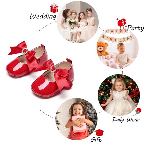 Image of PHIRAMIN Toddler Girl Mary Jane Dress Shoes-Little Girl School Uniform Shoes for Wedding Party