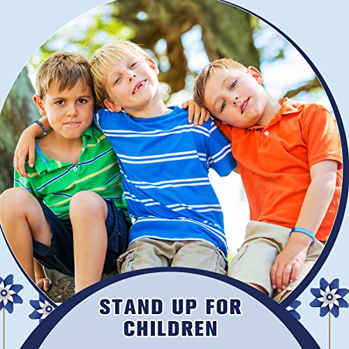 Child Abuse Awareness Silicone Bracelet Ribbon Awareness Wristbands Bulk Blue Rubber Bracelets For Kids Love Support Events Charity Abuse Prevention Awareness Month, Small Wrist (200 Pieces) #TOP1