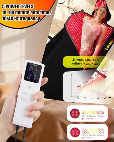 Image of Red Light Therapy Mat for Full Body Pain Relief, 83 inch x 33 inch, Medical-Grade TPU Light Therapy Blanket with 2710 Dual-Wave LEDs (660nm & 850nm)