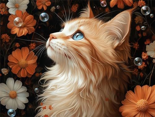 Idée cadeau femme originale avec ce kit complet broderie strass chats