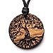Produktbild treeforce Baum des Lebens Weide, Lebensbaum Weide, Holzkette, Halskette, Schlüsselanhänger oder Auto- Anhänger 3 in 1 DIY Schmuck, handmade, nachhaltig und vegan aus Holz
