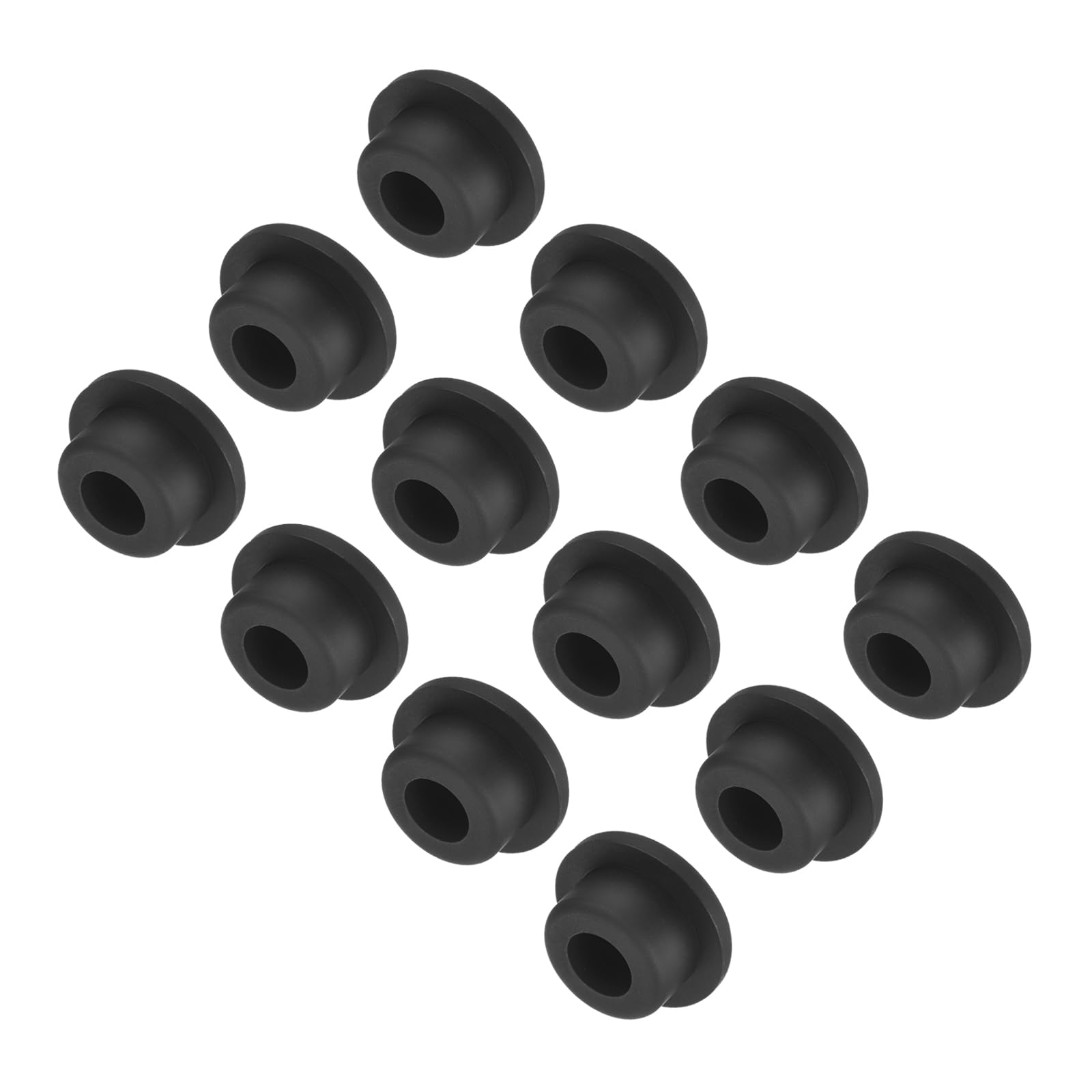 uxcell High Temp Silicone Plug Mount Dia 21mm/0.83 inch t Shaped Rubber Stopper Hole Plugs for Powder Coating Plating Waterproof Plugs Sealing Plugs Black Pack of 12(OD 29mm)