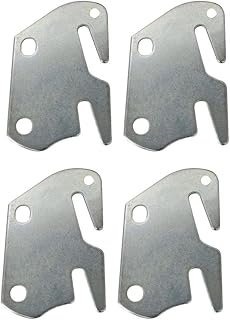 SEIWEI 4PCS Wood Bed Plates Wood Bed Rail Hook Plates for Bed Frame Bracket Headboard Footboard Replacement,Universal Hardware Claw Hook Plate for Replacement Bed Parts