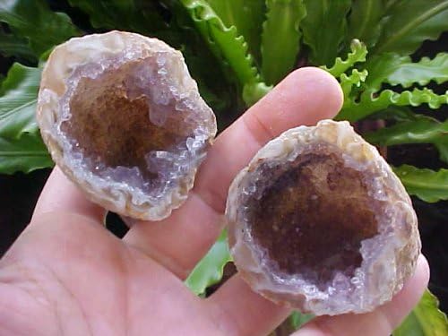B3015 Gemqz Agate Hollow Geode Pair Nice !!!