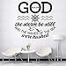 Bibbia Psalm Wall Sticker Citazione Dio Fai la tempesta Essere ancora Decalcomania Decalcomania Adesivi Bibbia Bibbia Christian Home Decor Preghiera Art Murale-22 nero_57x63cm.