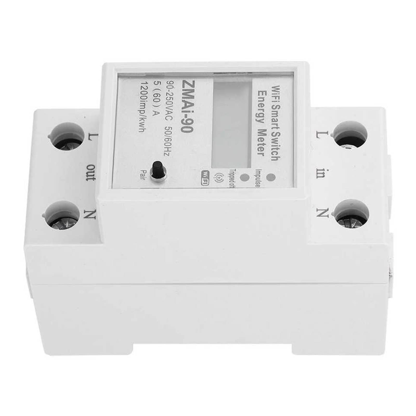 Medidor De Consumo Electrico, Medidor de energía Digital Remoto LCD Interruptor de medición Digital Medidor de energía monofásico 90-250V 60A Medidor de energía LCD, Fácil de Instalar
