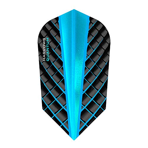 Harrows 5 X Sets Quantum Light Blue Dart Flights Slim W/Gra Outchart #TOP7