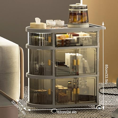Chariot de rangement roulant pliable pour optimiser les petits espaces étroits