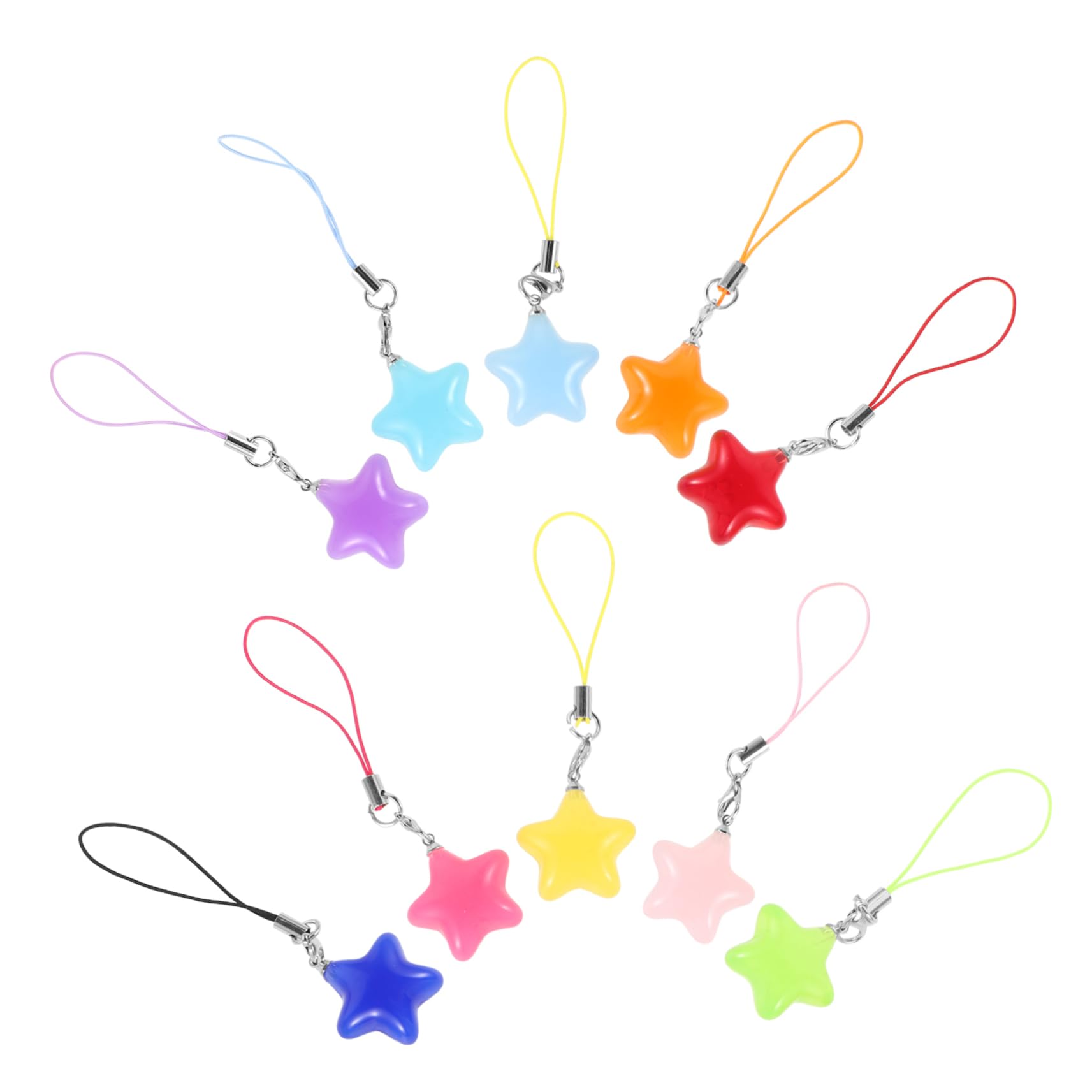 Angoily correa del del teléfono cordón de teléfono de dibujos animados estrella correa del teléfono flor del teléfono estrella correas de teléfono estrella